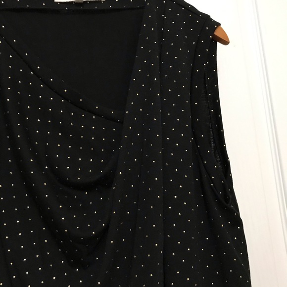 Robbie & Nikki sleeveless top with gold dots Event wear Size Small - Picture 3 of 9